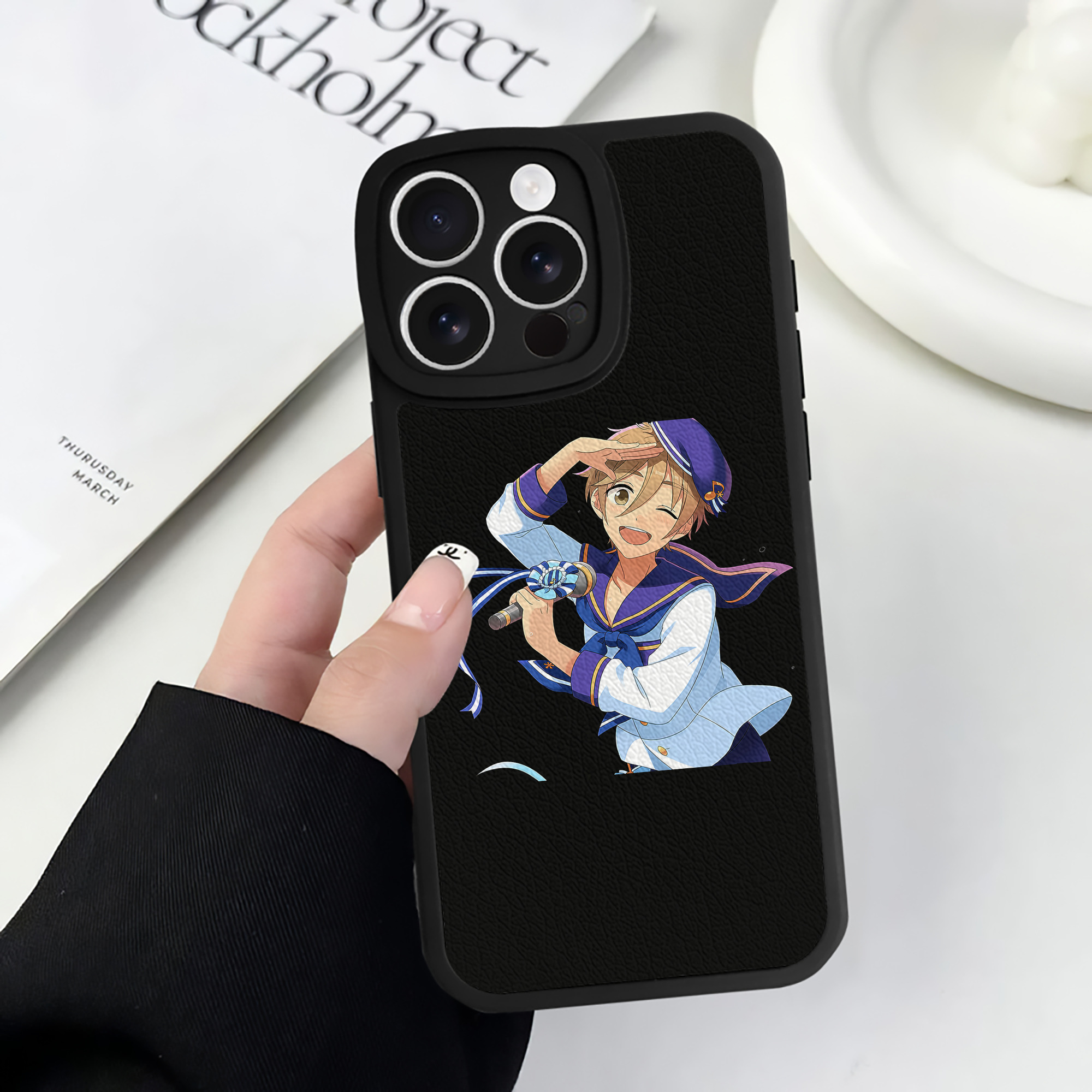 （画像用） あんさんぶるスターズ! Ensemble Stars 【iPhone 16シリーズ対応】シリコンスマホケース（レザー調） 材質：シリコン